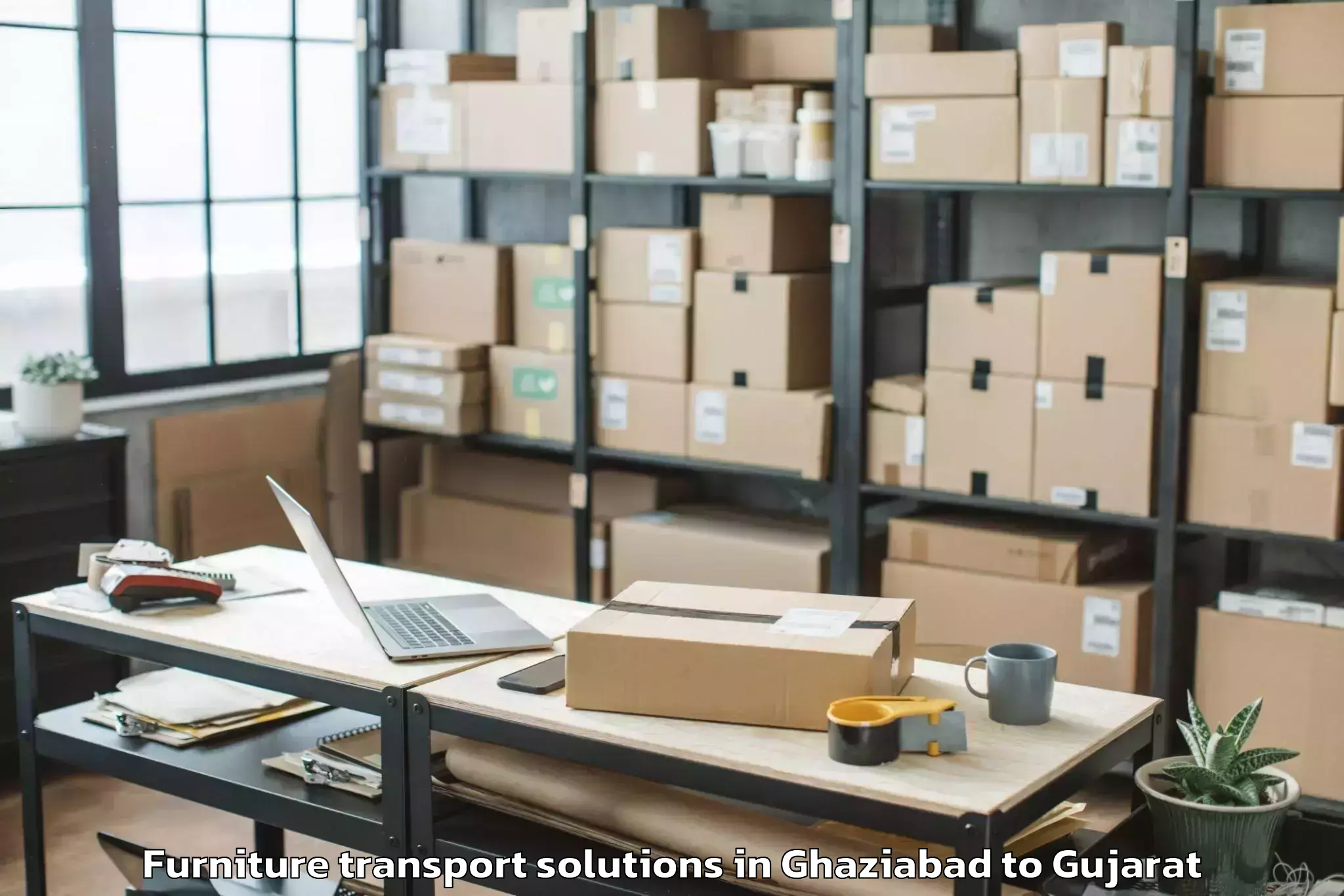 Efficient Ghaziabad to Bhanvad Furniture Transport Solutions